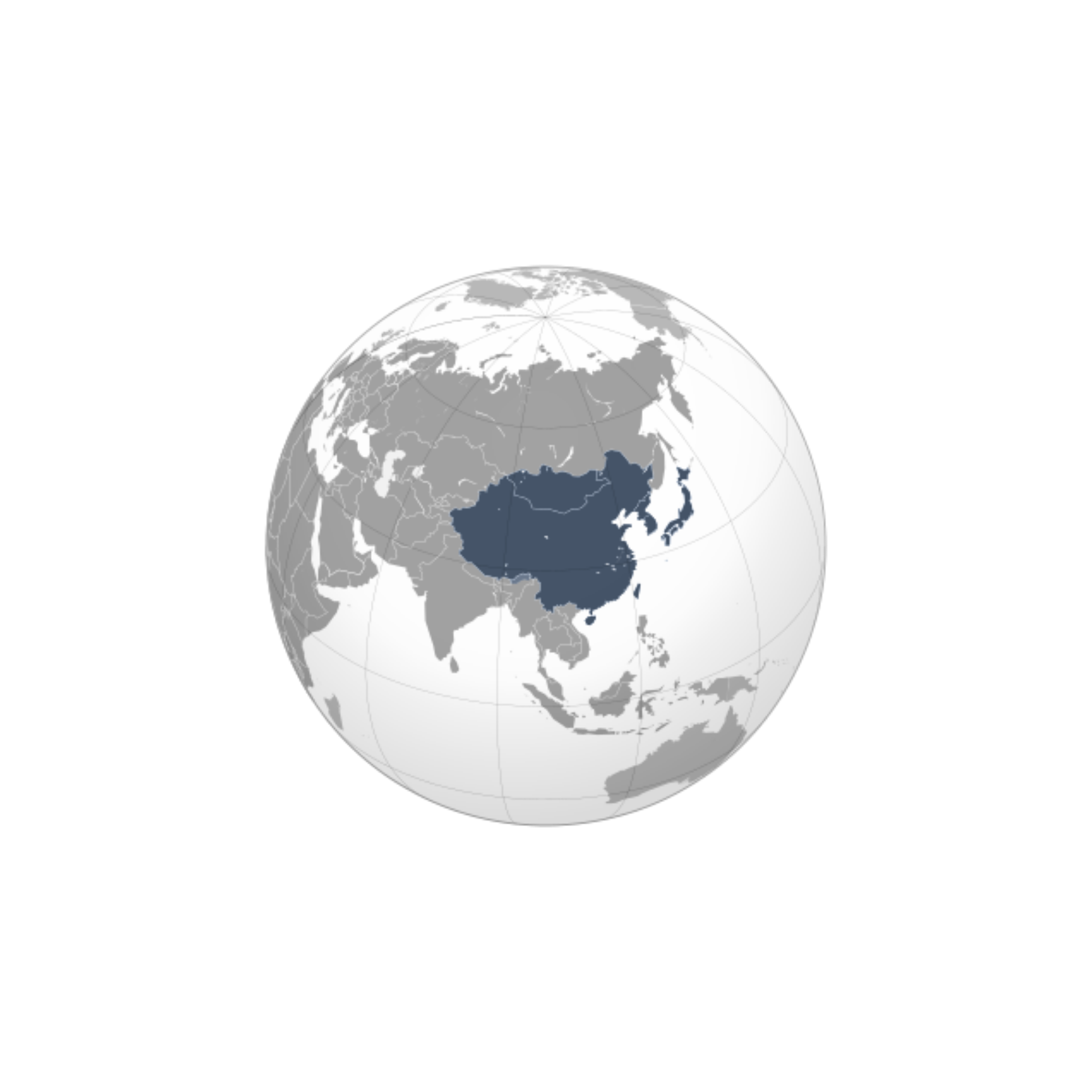 Globe de la région Asie-Pacifique